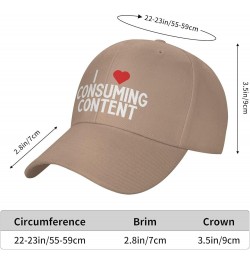 I Love Consuming Content Women's Baseball Hat Original Trucker Hat Adjustable Natural $10.43 Baseball Caps