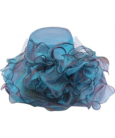 Women's Church Fascinator Bridal Tea Party Wedding Hat Mens Running Hats I-blue $8.81 Sun Hats