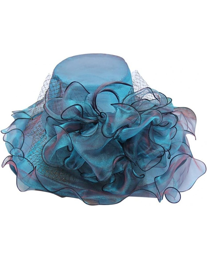 Women's Church Fascinator Bridal Tea Party Wedding Hat Mens Running Hats I-blue $8.81 Sun Hats