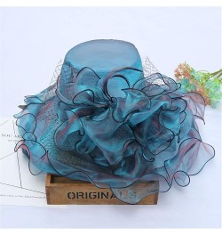 Women's Church Fascinator Bridal Tea Party Wedding Hat Mens Running Hats I-blue $8.81 Sun Hats