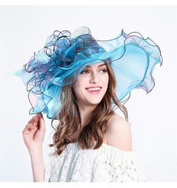 Women's Church Fascinator Bridal Tea Party Wedding Hat Mens Running Hats I-blue $8.81 Sun Hats