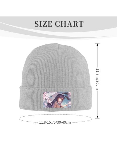 Mai Sakurajima Beanie Hats Winter Warm Stretchable Fashion Knit Cuffed Beanie Hat Gray $11.54 Skullies & Beanies