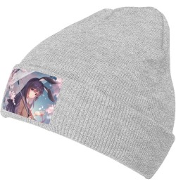 Mai Sakurajima Beanie Hats Winter Warm Stretchable Fashion Knit Cuffed Beanie Hat Gray $11.54 Skullies & Beanies