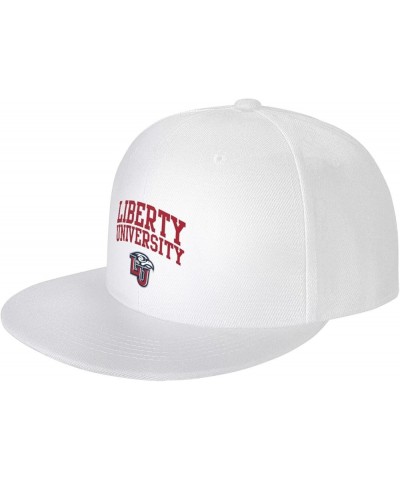 Liberty University Hats for Men Flat Bill Fitted Caps Baseball Trucker Dad Hat White $8.54 Baseball Caps