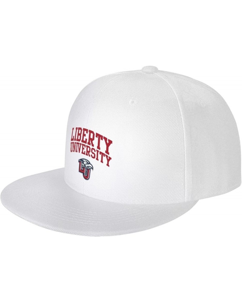 Liberty University Hats for Men Flat Bill Fitted Caps Baseball Trucker Dad Hat White $8.54 Baseball Caps