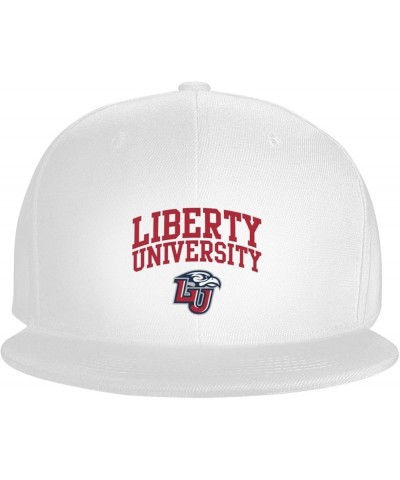 Liberty University Hats for Men Flat Bill Fitted Caps Baseball Trucker Dad Hat White $8.54 Baseball Caps