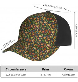 Guitar Seamless Diagram Baseball Cap Men's and Women's Baseball Hat Adjustable Casual Outdoor Breathable Caps Truck Driver Ha...