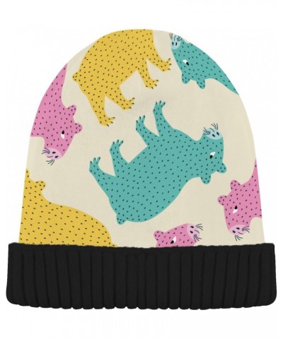 Colorful Capybara Beanie for Unisex, Slouchy Skully Caps One Size Warm Soft for Cold Weather $11.00 Skullies & Beanies