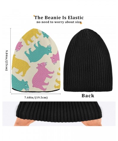 Colorful Capybara Beanie for Unisex, Slouchy Skully Caps One Size Warm Soft for Cold Weather $11.00 Skullies & Beanies