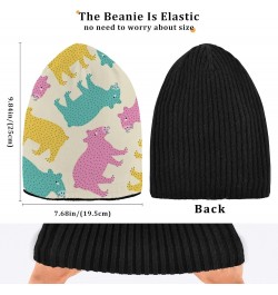 Colorful Capybara Beanie for Unisex, Slouchy Skully Caps One Size Warm Soft for Cold Weather $11.00 Skullies & Beanies