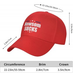 Gavin Newsom Sucks Baseball Cap Women Trucker Hat for Men Dad Hat Adjustable Snapback Hat Cowboy Hat Black Red $10.62 Basebal...