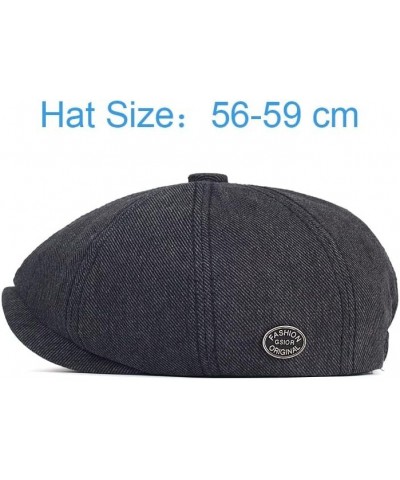 Unisex Solid Cotton Newsboy Caps Four Seasons Octagonal Hat Casual Berets Cap Visor Flat Hat Flat Caps Hat D $119.77 Newsboy ...