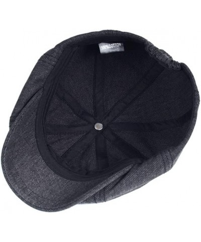 Unisex Solid Cotton Newsboy Caps Four Seasons Octagonal Hat Casual Berets Cap Visor Flat Hat Flat Caps Hat D $119.77 Newsboy ...