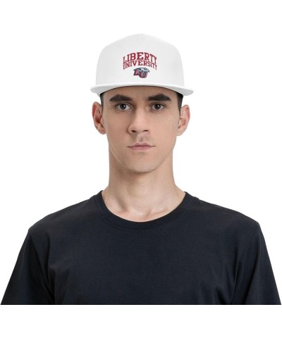 Liberty University Hats for Men Flat Bill Fitted Caps Baseball Trucker Dad Hat White $8.54 Baseball Caps