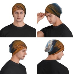 Slouchy Beanie Hat Casual Fashionable Hat Skull Cap Planet Ice and Fire Knit Hat for Women Man Pinnacle Peak $9.88 Skullies &...