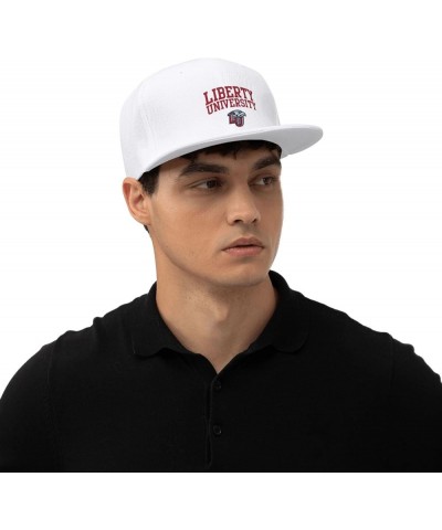 Liberty University Hats for Men Flat Bill Fitted Caps Baseball Trucker Dad Hat White $8.54 Baseball Caps