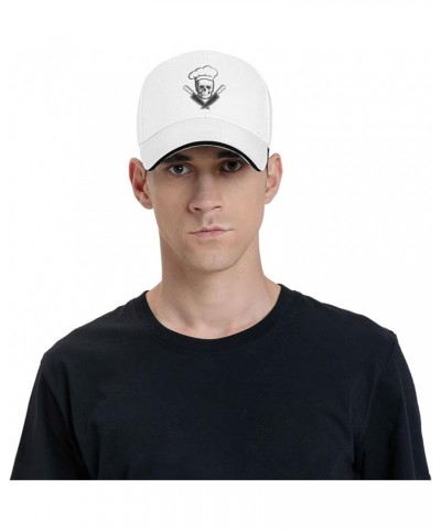 Skull Knives Chef Adjustable Trucker Hat Baseball Cap White $12.75 Baseball Caps