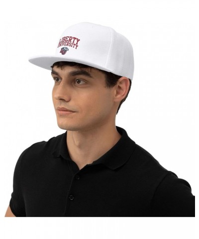 Liberty University Hats for Men Flat Bill Fitted Caps Baseball Trucker Dad Hat White $8.54 Baseball Caps