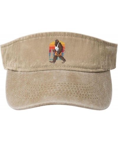 Monkey Running Sun Visor Hats for Women Men Adjustable Sports Sun Hats Golf Cap Natural $9.86 Visors