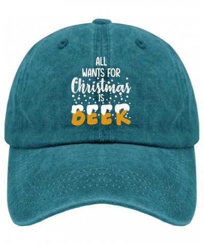 All Wants for Chistmas Beer Caps Women's Hats & Caps Pigment Black Black Bucket Hat Gifts for Women Workout Hats Cyan Blue $1...