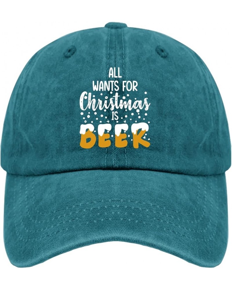 All Wants for Chistmas Beer Caps Women's Hats & Caps Pigment Black Black Bucket Hat Gifts for Women Workout Hats Cyan Blue $1...