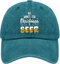 All Wants for Chistmas Beer Caps Women's Hats & Caps Pigment Black Black Bucket Hat Gifts for Women Workout Hats Cyan Blue $1...