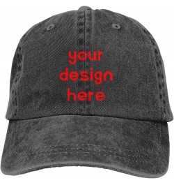 Custom Hats for Men with Your Own Photo Logo or Picture Design Your Hat Black $8.33 Baseball Caps