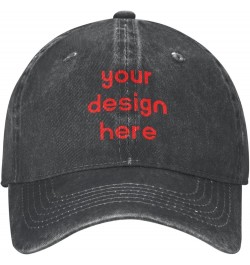 Custom Hats for Men with Your Own Photo Logo or Picture Design Your Hat Black $8.33 Baseball Caps