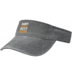 Daddy is My Best Friend Sun Visor Hats for Women Men Sun Hat Vintage Golf Hat Adjustable Baseball Cap Gray $11.14 Visors