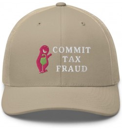 Commit Tax Fraud Hat (Embroidered Trucker Cap) Commit Tax Fraud Trending Cap Khaki $18.94 Baseball Caps