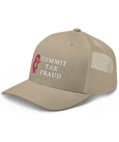 Commit Tax Fraud Hat (Embroidered Trucker Cap) Commit Tax Fraud Trending Cap Khaki $18.94 Baseball Caps