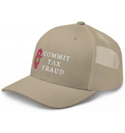 Commit Tax Fraud Hat (Embroidered Trucker Cap) Commit Tax Fraud Trending Cap Khaki $18.94 Baseball Caps