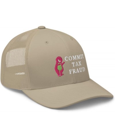 Commit Tax Fraud Hat (Embroidered Trucker Cap) Commit Tax Fraud Trending Cap Khaki $18.94 Baseball Caps