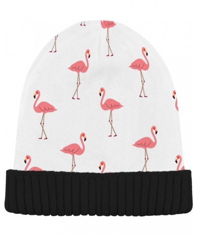 Cute Flamingos Beanie Hat for Women Men Winter Soft Knit Hat Cuffed Mens Slouchy Beanies Skull Cap Warm Womens Ski Hats $11.6...