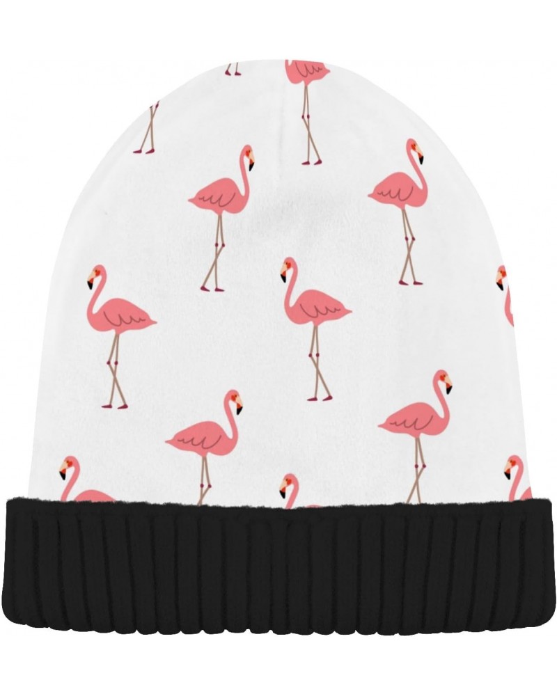 Cute Flamingos Beanie Hat for Women Men Winter Soft Knit Hat Cuffed Mens Slouchy Beanies Skull Cap Warm Womens Ski Hats $11.6...