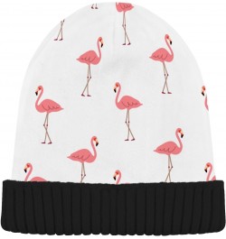 Cute Flamingos Beanie Hat for Women Men Winter Soft Knit Hat Cuffed Mens Slouchy Beanies Skull Cap Warm Womens Ski Hats $11.6...