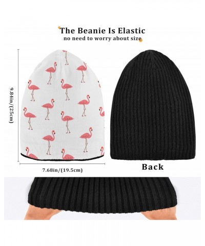 Cute Flamingos Beanie Hat for Women Men Winter Soft Knit Hat Cuffed Mens Slouchy Beanies Skull Cap Warm Womens Ski Hats $11.6...