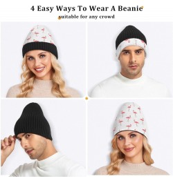 Cute Flamingos Beanie Hat for Women Men Winter Soft Knit Hat Cuffed Mens Slouchy Beanies Skull Cap Warm Womens Ski Hats $11.6...