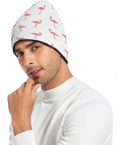 Cute Flamingos Beanie Hat for Women Men Winter Soft Knit Hat Cuffed Mens Slouchy Beanies Skull Cap Warm Womens Ski Hats $11.6...