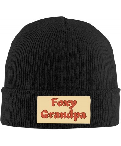 Foxys-Grandpa Knit Hat Men Women Winter Beanie Hat Soft Warm Ski Cap Black $18.58 Skullies & Beanies