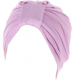 Women Knot Fashion Pleated Turban Cap Headwrap Sleep Hat Wallet Hat Purple $7.89 Skullies & Beanies