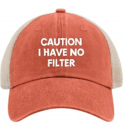 Caution I Have No Filter Hats Mom Hat Allblack Baseball Hat Gifts for Grandpa Golf Caps Saffron02 $9.60 Baseball Caps