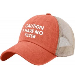 Caution I Have No Filter Hats Mom Hat Allblack Baseball Hat Gifts for Grandpa Golf Caps Saffron02 $9.60 Baseball Caps