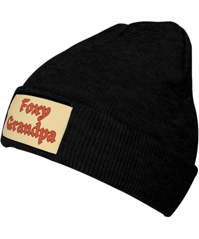 Foxys-Grandpa Knit Hat Men Women Winter Beanie Hat Soft Warm Ski Cap Black $18.58 Skullies & Beanies