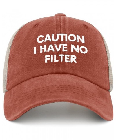 Caution I Have No Filter Hats Mom Hat Allblack Baseball Hat Gifts for Grandpa Golf Caps Saffron02 $9.60 Baseball Caps