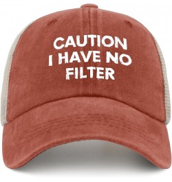 Caution I Have No Filter Hats Mom Hat Allblack Baseball Hat Gifts for Grandpa Golf Caps Saffron02 $9.60 Baseball Caps