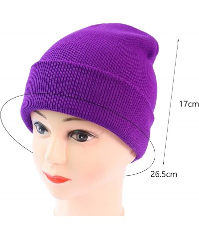 Men's and Women's Knitting Pullover Hat Warm Wool Hat in Autumn Winter Solid Fashion Women's Sunshade Hat for Women (Navy, On...