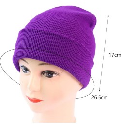 Men's and Women's Knitting Pullover Hat Warm Wool Hat in Autumn Winter Solid Fashion Women's Sunshade Hat for Women (Navy, On...