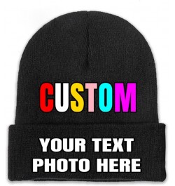 Custom Beanie Hats Personalized Beanies Hats Custom Knitted Hats Design Your Own Customized Gifts with Text Logo Name Image B...