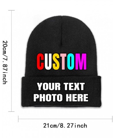 Custom Beanie Hats Personalized Beanies Hats Custom Knitted Hats Design Your Own Customized Gifts with Text Logo Name Image B...